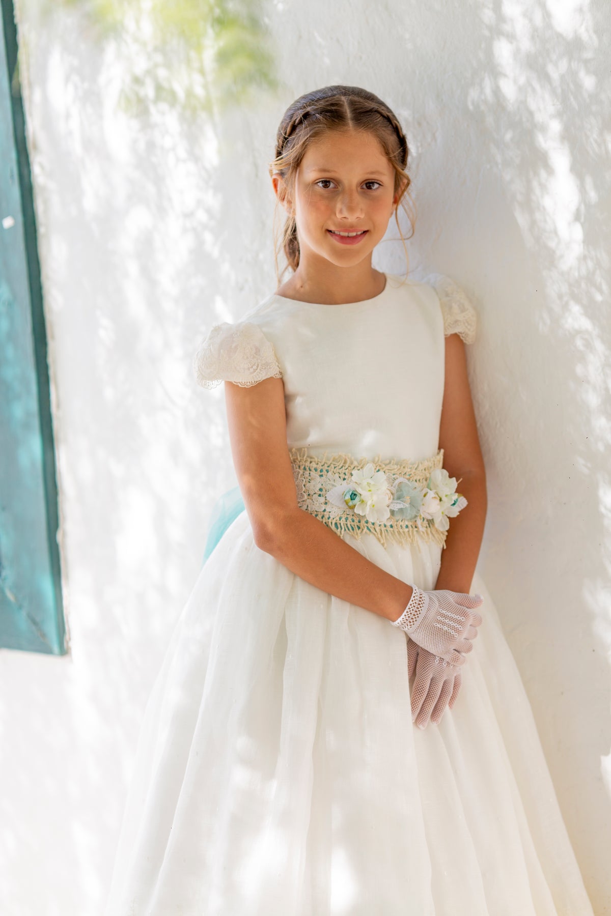IRLANDA | Vestido de comunión de lino y organza