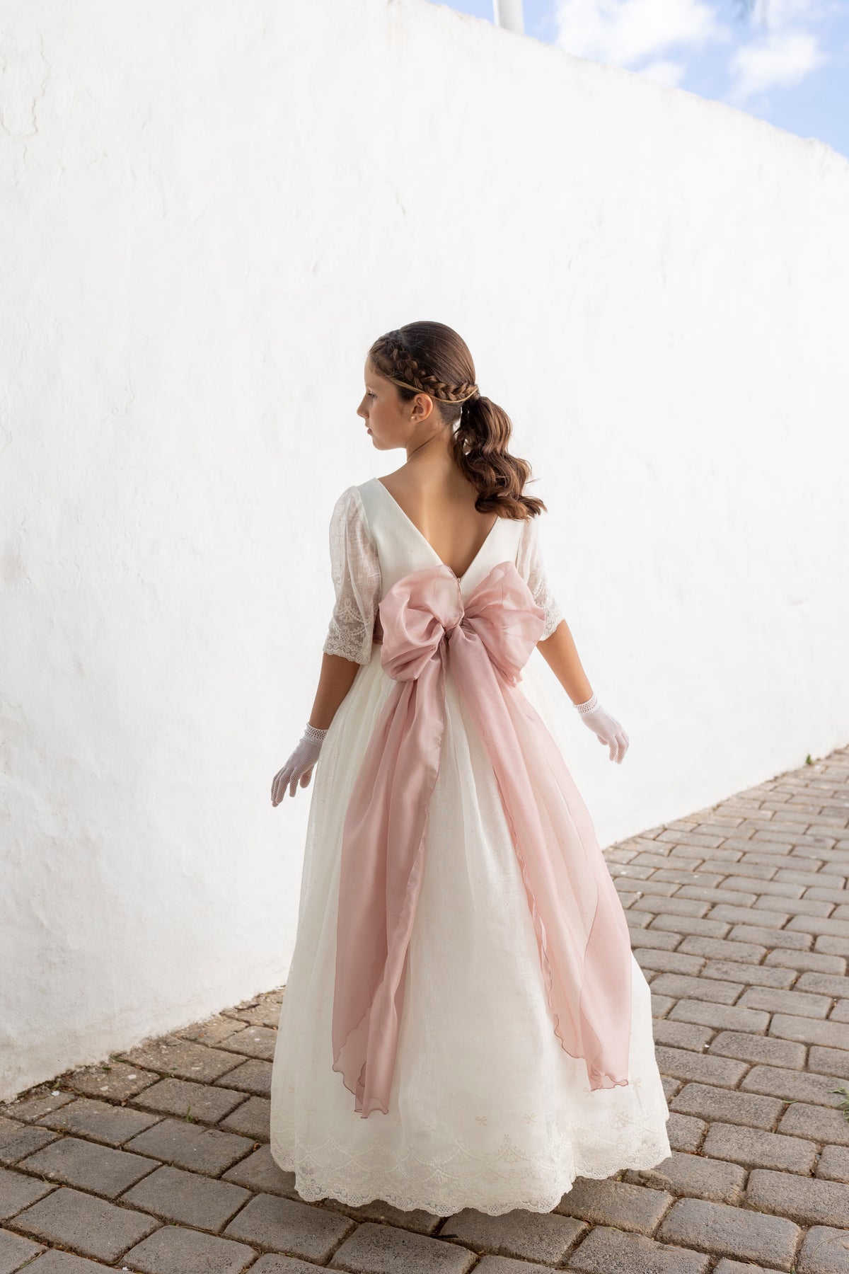 ITALIA | Vestido de comunión de organza de seda