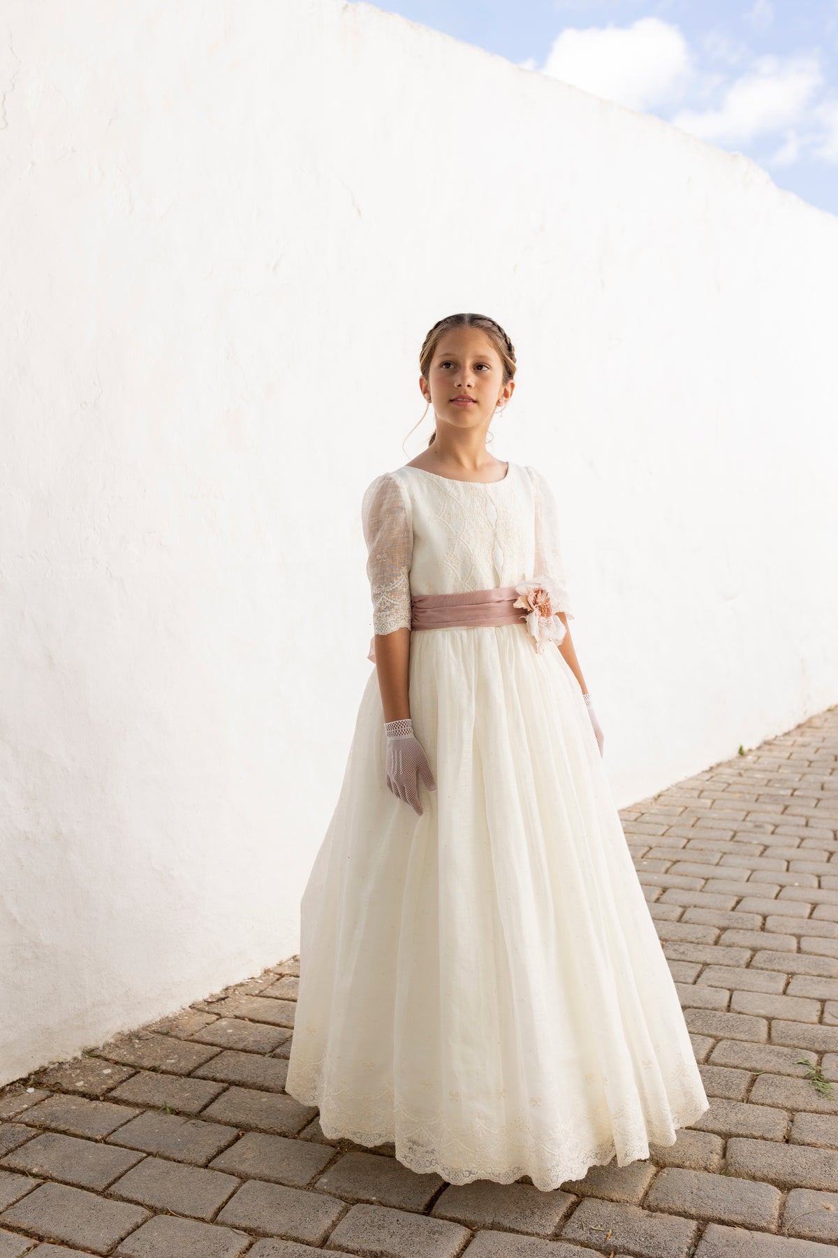 ITALIA | Vestido de comunión de organza de seda